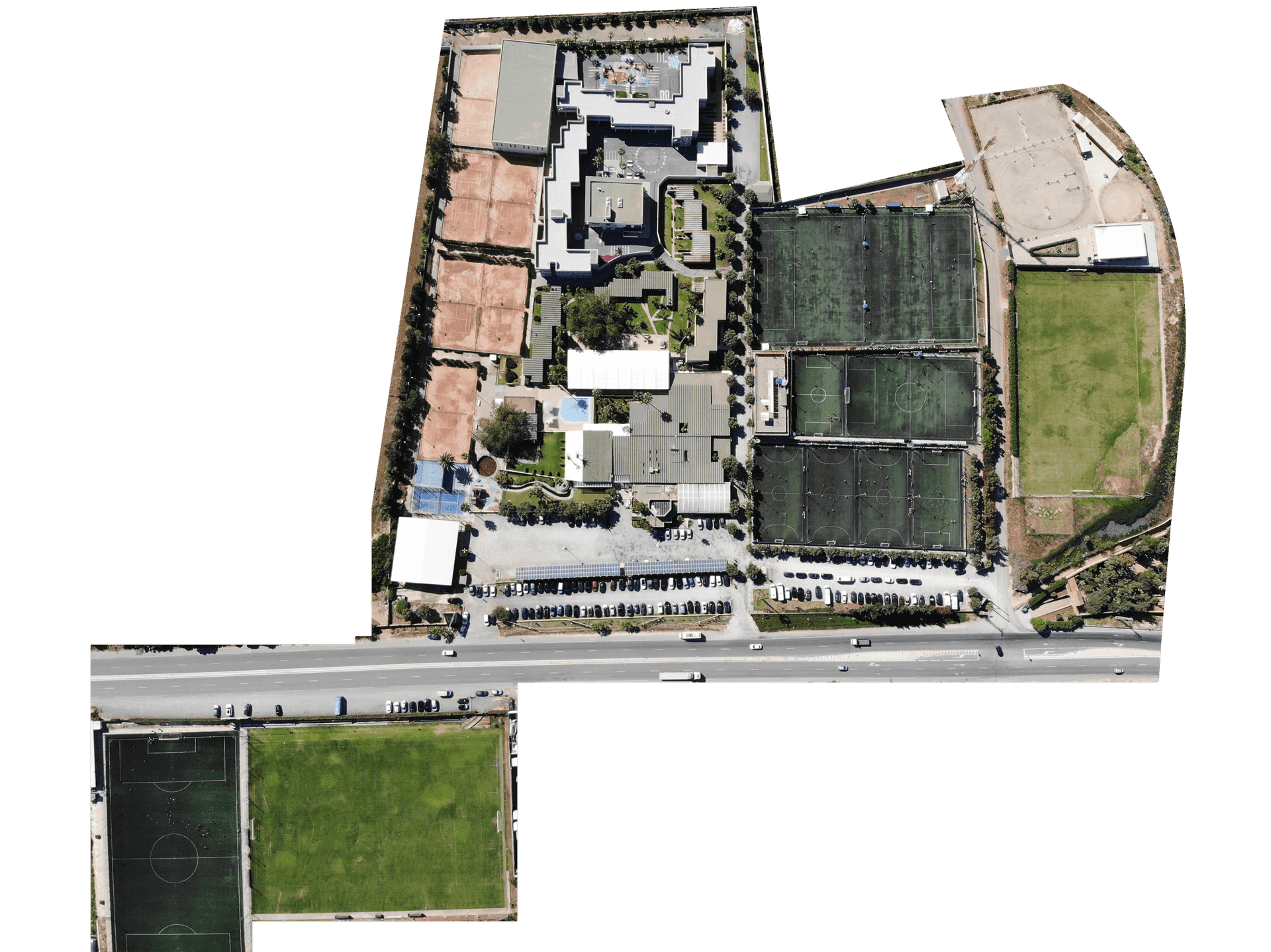 Vue aerienne du domaine Lanoria